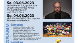 Plakat 20 Jahre MaPaKi und Frühschoppen